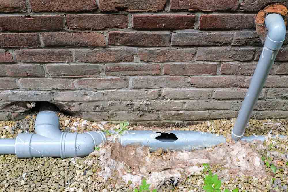 broken sewer line