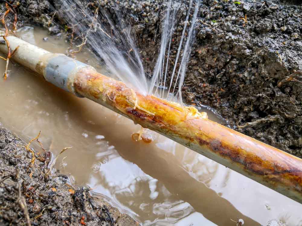 burst pipe