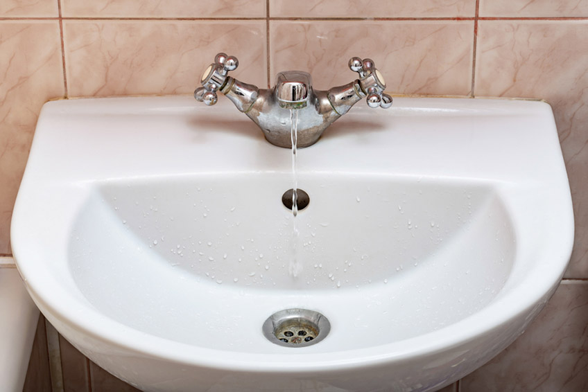 running faucet with low water pressure